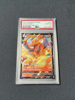 2020 Pokemon SWSH Charizard V Darkness Ablaze #019 PSA 10 Gem Mint - Image 1