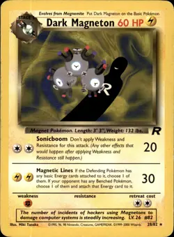 Dark Magneton 28/82 Unlimited - Pokemon Team Rocket - MP - Image 1