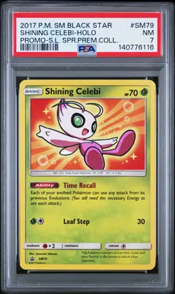 Pokemon Shining Celebi #SM79 - Black Star Promo Premium Coll. 2017 - PSA 7 - Image 1