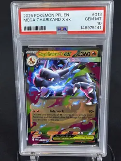 Pokemon Phantasmal Flames Mega Charizard X EX 013/094 PSA 10 - Image 1