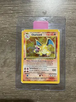 1999 POKEMON CHARIZARD-HOLO 1ST EDITION-ITALIAN 4/102 - Image 1