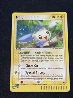 Minun 7/97 Pokemon TCG Holo Rare LP/MP - Image 1