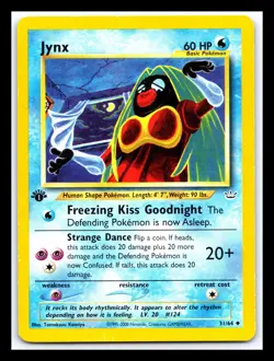 💥 JYNX 1st Edition Stamp Pokemon TCG 2001 Neo Revelation Set Non HOLO # 31/64 - Image 1