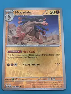 Pokemon Destined Rivals - 108/182 Mudsdale Reverse Holo NM - Image 1