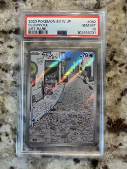 PSA 10 SLOWPOKE 082/078 VIOLET ex SV1v JAPANESE POKEMON 2023 - Image 1