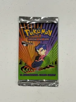 VTG 2000 Pokemon TCG - Gym Challenge Unlimited Booster Pack Koga Art New Sealed - Image 1