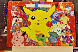 POKEMON POCKET MONSTERS VENDING PRISM STICKER 392 PIKACHU JESSIE & JAMES - Image 1