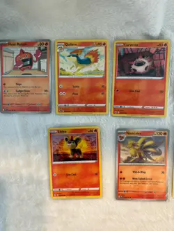 Uncommon And Common Pokemon Card Lot Fire Build You Own Deck - Image 1