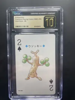 2 of Spades Sudowoodo 185 Pokemon Poker Playing Card 1999 PRISTINE 10 - Image 1