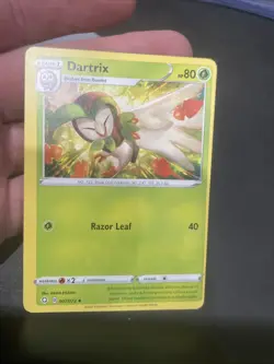 Dartrix #7 Pokemon Shining Fates Dye Cut ERROR Card - Image 1