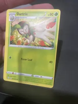 Dartrix #7 Pokemon Shining Fates Dye Cut ERROR Card - Image 2