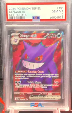 Pokemon 2024 S&V Temporal Forces Gengar ex 193/162 Ultra Rare PSA GEM MINT 10 - Image 1