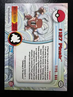 2000 Pokemon PINSIR #127 Non-Holo Topps Blue Logo 1st TV Animation NM - Image 2