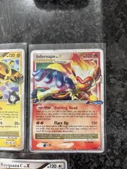 7x Lot DAMAGED Pokemon Charizard G LV.X 143 Mewtwo DP23 Rayquaza C DP47 Mewtwo - Image 5