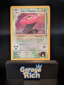 Erika's Vileplume HP 5/132 🌀 Swirl 🌀 Gym Heroes Pokemon TCG Vintage WOTC 2000 - Image 1