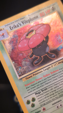 Erika's Vileplume HP 5/132 🌀 Swirl 🌀 Gym Heroes Pokemon TCG Vintage WOTC 2000 - Image 2