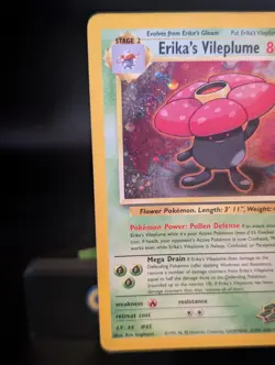 Erika's Vileplume HP 5/132 🌀 Swirl 🌀 Gym Heroes Pokemon TCG Vintage WOTC 2000 - Image 4