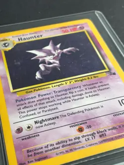 Pokemon '093 Haunter 6/62 Holo Rare Vintage WOTC 1999 MP - Image 2