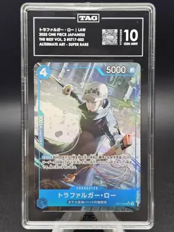2025 One Piece Japanese PRB02 Trafalgar Law Alternate Art TAG 10 - Image 1
