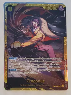 One Piece Crocodile OP14-120 SEC Gold Foil The Azure Sea’s Seven - Image 1