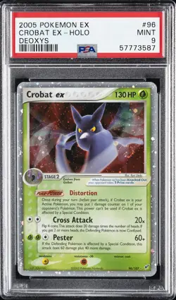2005 POKEMON EX DEOXYS #96 CROBAT EX-HOLO PSA 9 - Image 1