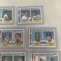 Lot Of 10 1984 Topps Baseball Team Leaders - Ryan Baylor Boggs - Image 3