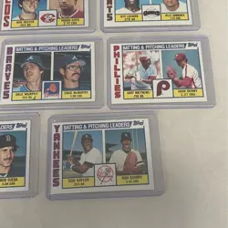 Lot Of 10 1984 Topps Baseball Team Leaders - Ryan Baylor Boggs - Image 4