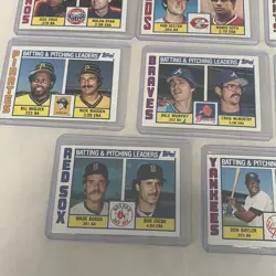 Lot Of 10 1984 Topps Baseball Team Leaders - Ryan Baylor Boggs - Image 5