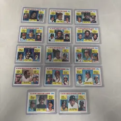 Lot Of 14 1984 Topps Baseball Cards - NL/AL Active Career Leaders - Jackson Rose - Image 1