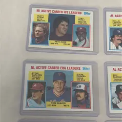 Lot Of 14 1984 Topps Baseball Cards - NL/AL Active Career Leaders - Jackson Rose - Image 2