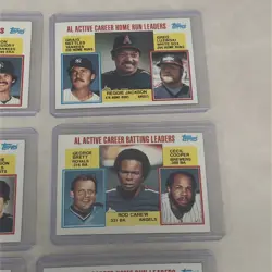 Lot Of 14 1984 Topps Baseball Cards - NL/AL Active Career Leaders - Jackson Rose - Image 4