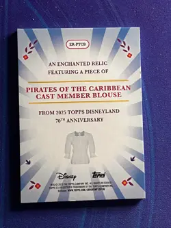 2025 Topps Disneyland 70th PIRATES OF THE CARIBBEAN BLOUSE Enchanted Relic 60/70 - Image 2