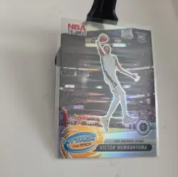 2023-24 Hoops Premium Stock - Attack the Rack Victor Wembanyama Silver Prizm RC - Image 4