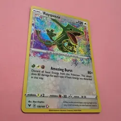 Rayquaza 138/185 NM Vivid Voltage Holo Amazing Rare Pokemon Card English TCG - Image 3