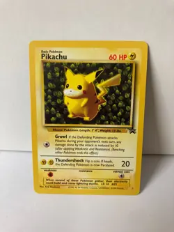 Pikachu #1 Black Star Promo Pokemon Card WOTC 1999 LP - Image 1