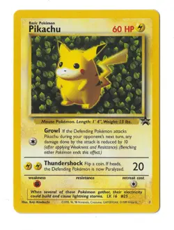 Pikachu #1 Black Star Promo Pokemon Card WOTC 1999 LP - Image 3