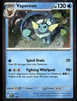 Pokemon TCG SV: Scarlet & Violet Promo Cards #168 Vaporeon NM - Image 1