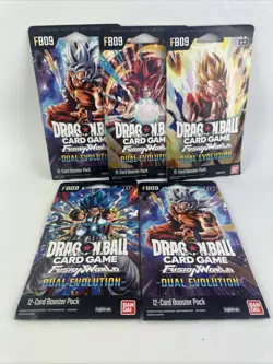 Dragon Ball Super Card Game Fusion World FB09 Dual Evolution Booster Packs Lot 5 - Image 1