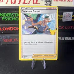 Professor Burnet SWSH167 Celebrations Stamped - Black Star Promo Pokemon Card - Image 1