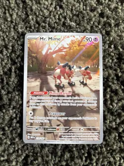 Pokemon TCG Mr. Mime Scarlet & Violet Holo Illustration Card 179/165 - Image 1