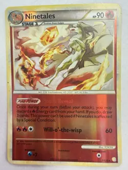 Ninetales 7/123 HeartGold SoulSilver Holo Rare Pokemon Card 2010 LP - Image 1