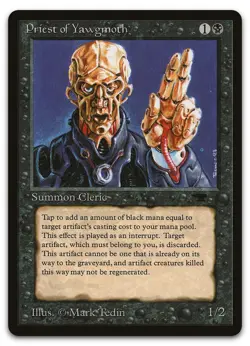 Priest of Yawgmoth (LP) Antiquities ATQ Magic MTG - Image 1