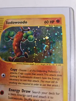 Pokemon Sudowoodo Aquapolis Holo H24/H32 English 2002 see description - Image 2