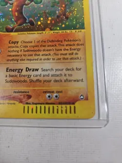 Pokemon Sudowoodo Aquapolis Holo H24/H32 English 2002 see description - Image 3