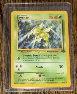 1999 Pokemon Jungle Set SCYTHER 26/64 Non Holo Vintage NM - Image 1