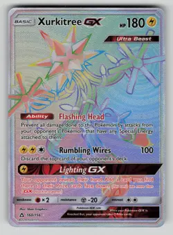 Xurkitree GX 160/156 Rare Rainbow Ultra Prism Pokemon NM - Image 1