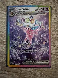 Pokemon Espeon ex 155/131 Prismatic Evolutions EX Holo 270 HP Special Rare - Image 1