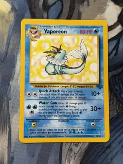 Pokemon TCG Vaporeon 28/64 Jungle Set Non-Holo Rare, Unlimited LP - Image 1