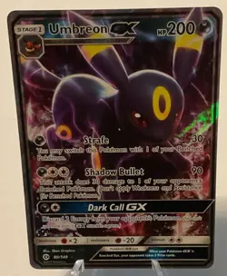 Pokemon TCG Umbreon GX SM Base Set 80/149 Ultra Rare Holo Stage 1 200 HP English - Image 1