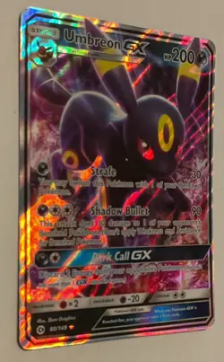 Pokemon TCG Umbreon GX SM Base Set 80/149 Ultra Rare Holo Stage 1 200 HP English - Image 3